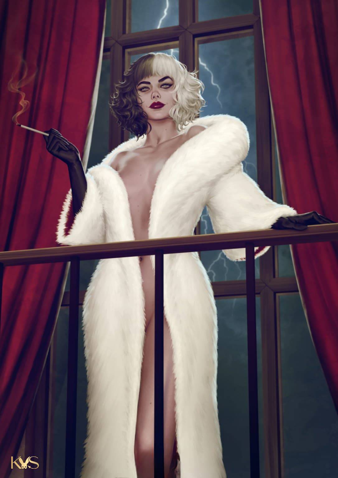 Cruella de Vil representing the power and persona of fur fetish culture